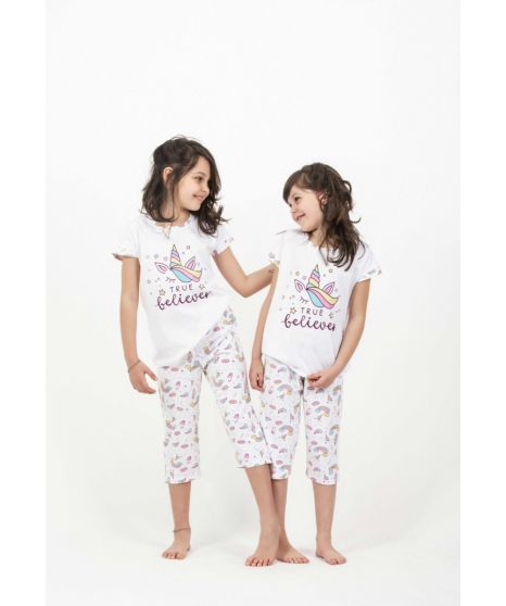 Children's girl's summer pajamas